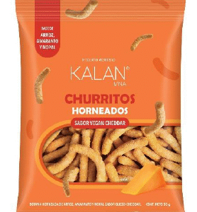 CHURRITOS HORNEADOS VEGAN CHEDDAR 50G KALAN BS