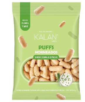 PUFF HORNEADOS SABOR CREMA Y ESPECIAS 50G KALAN BS